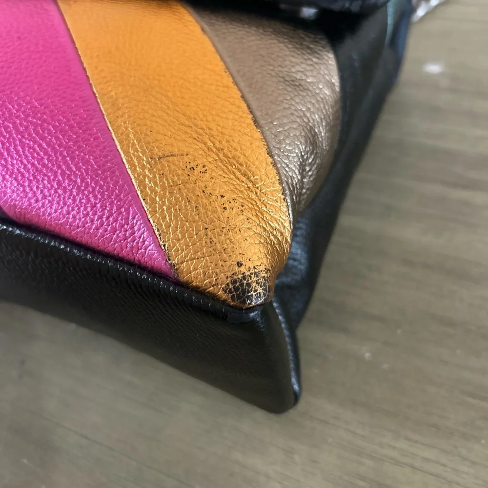 Kurt Geiger Kensington Multicolor Striped Women's Bag - Picture 8 of 9